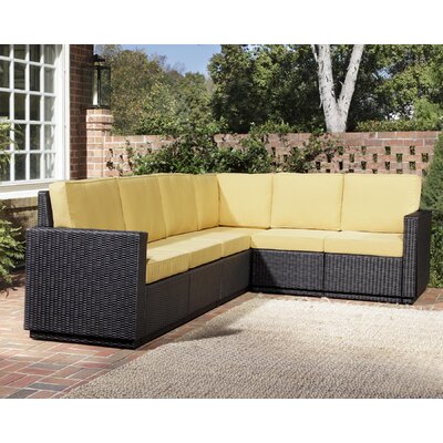 Home Styles Riviera Harvest All-Weather Wicker Six Seat Sectional