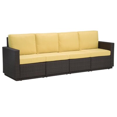 Home Styles Riviera Harvest All-Weather Wicker Four Seat Patio Sofa
