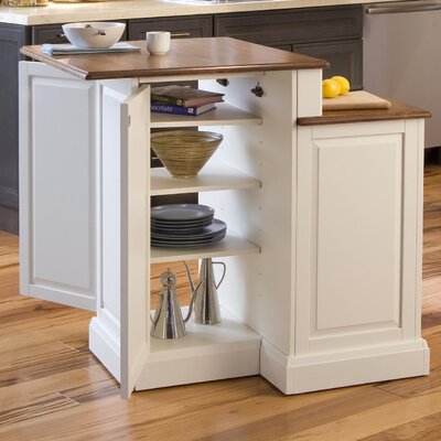 Home Styles Wilmington White Oak Two-Tier Kitchen Island Collection