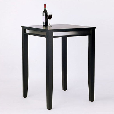 Home Styles Manhattan Pub Table - Stainless Steel - Black