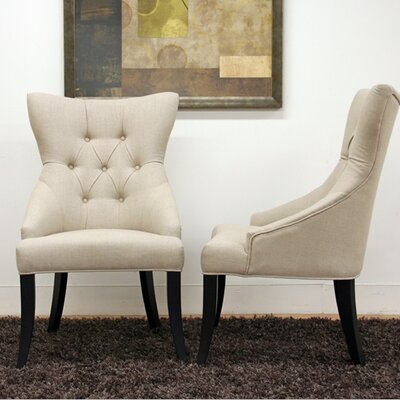 Fabric  Chair on Modern Fabric Dining Chair In Beige  Set Of 2    Y 992 C 250 Set Of 2