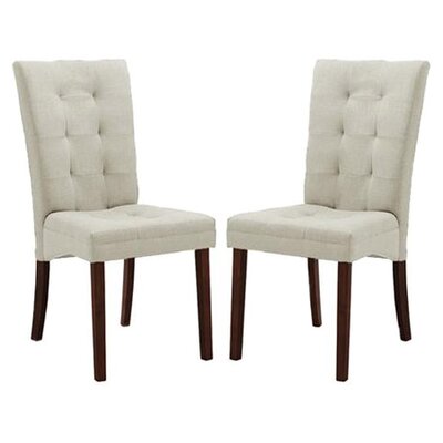 Anne Beige Fabric Modern Dining Chair (Set of 2)