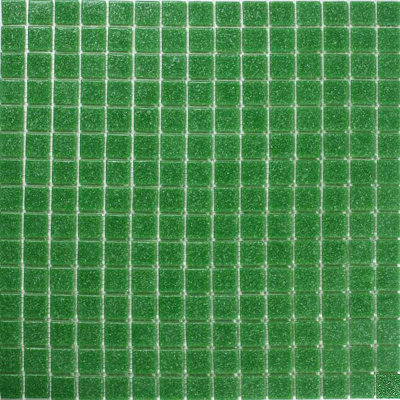 Classic Tesserae 12-7/8 x 12-7/8 Glass Tile in Green Summer