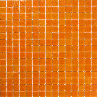 Classic Tesserae 12-7/8 x 12-7/8 Glass Tile in Orange Marmalade