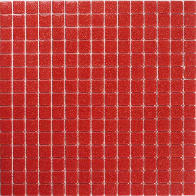 Classic Tesserae 12-7/8 x 12-7/8 Glass Tile in Deep Red