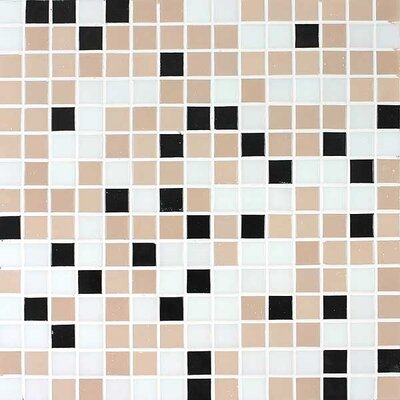 Tesserae Blends 12-7/8 x 12-7/8 Tesserae Glass Tile in Pink Parlor