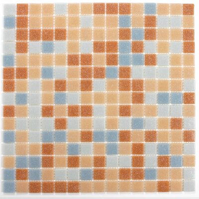 Tesserae Blends 12-7/8 x 12-7/8 Tesserae Glass Tile in Country Kitchen