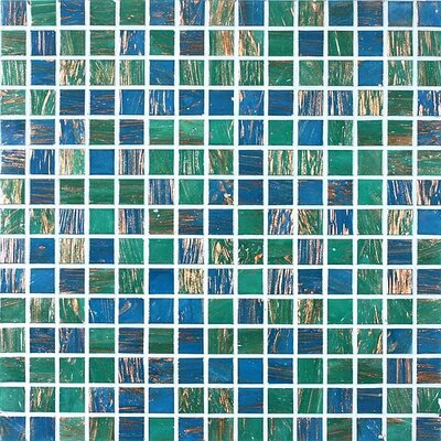Tesserae Blends 12-7/8 x 12-7/8 Tesserae Glass Tile in Riverbank