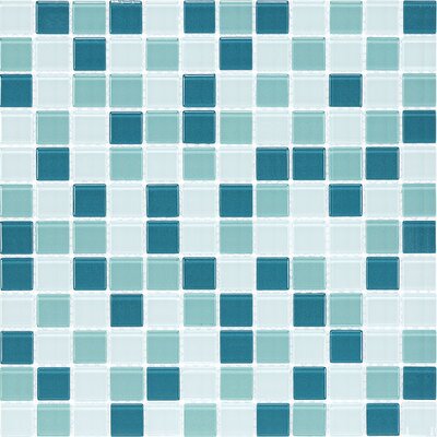 Cristezza Select 11-3/4 x 11-3/4 Cristezza Select Mosaic Glass Tile in Tropical Waterfall