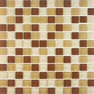 Cristezza Select 11-3/4 x 11-3/4 Cristezza Select Mosaic Glass Tile in Coffee Aroma