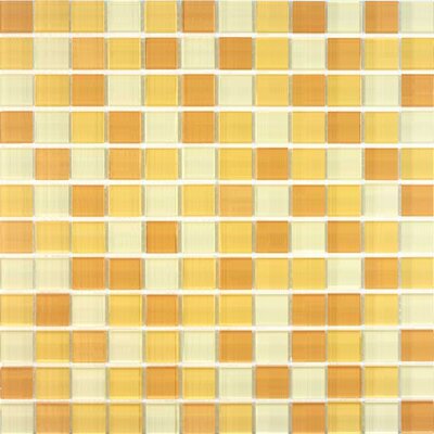 Cristezza Select 11-3/4 x 11-3/4 Cristezza Select Mosaic Glass Tile in Butterscotch Sundae