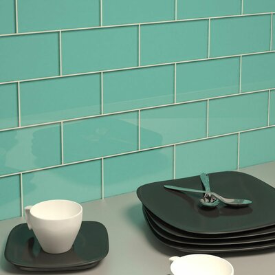 Subway 6 x 3 Tile in Teal