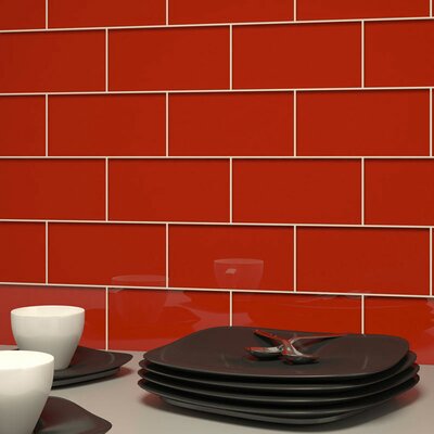 Subway 6 x 3 Tile in Red Blossom