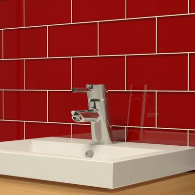 Subway 6 x 3 Tile in Ruby Red