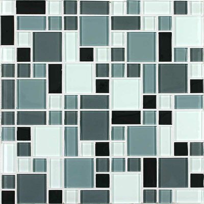 Constellation 11-3/4 x 11-3/4 Cristezza Glass Tile in Black Pepper