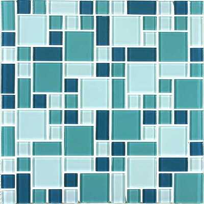 Constellation 11-3/4 x 11-3/4 Cristezza Glass Tile in Tropical Waterfall