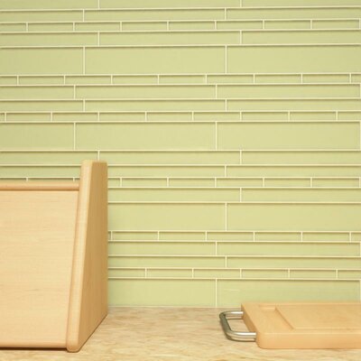 Club 10-1/2 x 9-1/2 Cristezza Glass Tile in Light Olive
