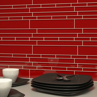Club 10-1/2 x 9-1/2 Cristezza Glass Tile in Ruby Red