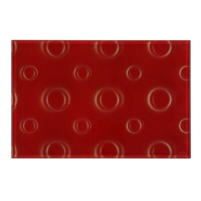 3D 12 x 8 Bubbles Glass Tile in Red Gold