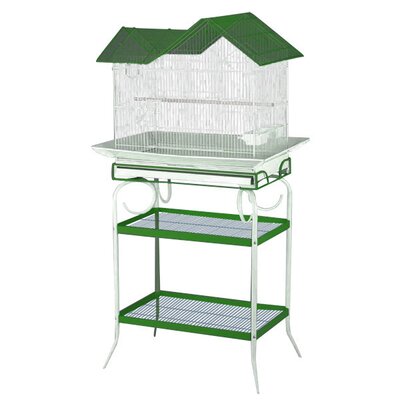 A & E Cage Co. House Style Bird Cage with Stand