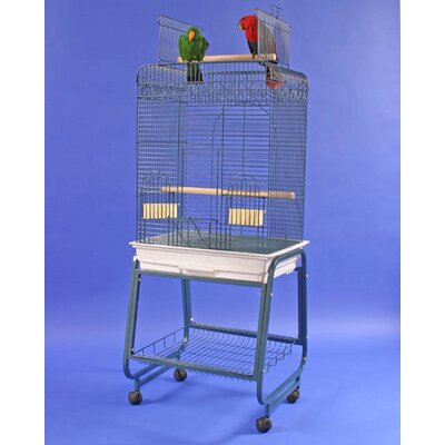 Play Top Bird Cage with Plastic Base Color: Pure White