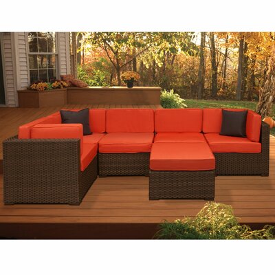 Bellagio Deluxe All-Weather Wicker Sectional Set - Seats 5