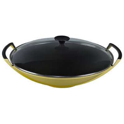 Le Creuset&reg; 14.25-Inch Wok in Soleil with Glass Lid