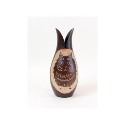 Modern Day Accents 8509 Wood Owl Vase