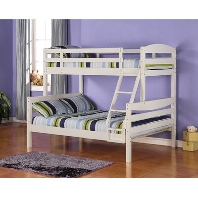 Wood Loft  on Royalton Twin Full Solid Wood Bunk Bed In White