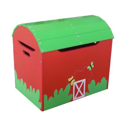 farm furniture - red barn toy box