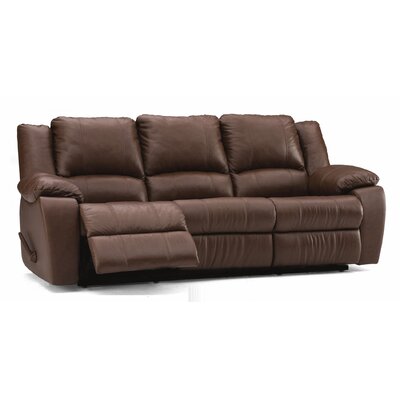 Delaney Leather Reclining Loveseat Type: Manual Recline, Color: Broadway Alabaster