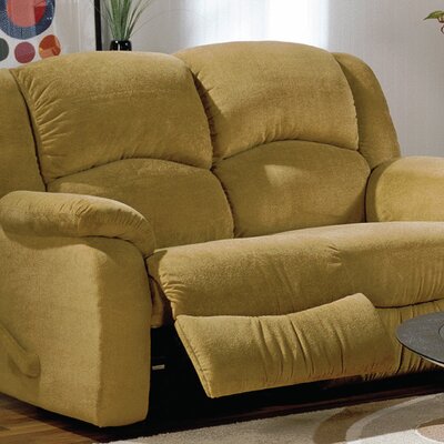 Dane Leather Reclining Loveseat Type: Manual Recline, Color: Broadway Alabaster
