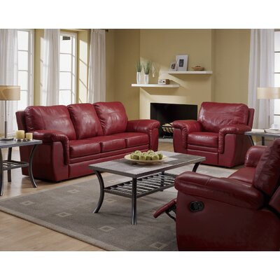 Brunswick 3 Piece Leather Reclining Living Room Set