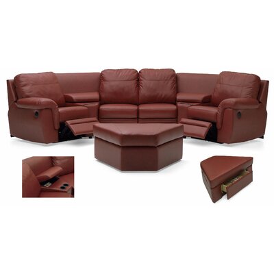 Brunswick Leather Home Theatre Reclining Sectional