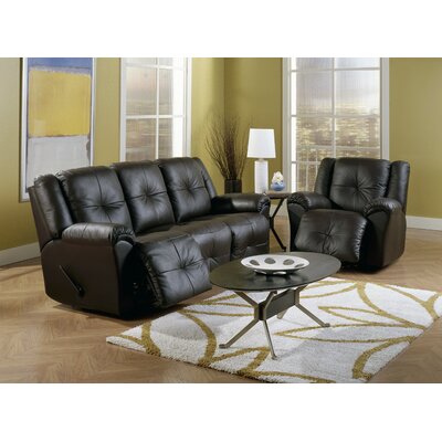 Buzz 2 Piece Reclining Leather Living Room Set