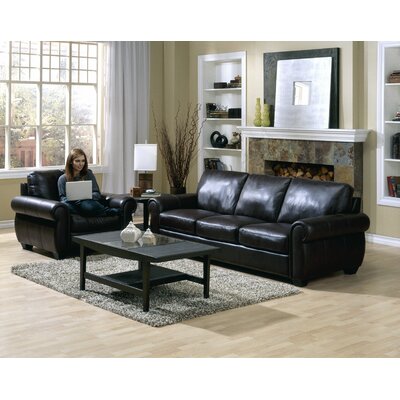 Huntley 2 Piece Leather Living Room Set