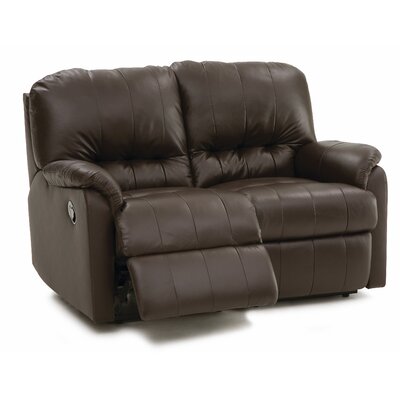 Mara Leather Reclining Loveseat Type: Manual Recline, Color: Broadway Alabaster