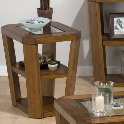 Jofran Chairside Table in Ernie's Elm Finish