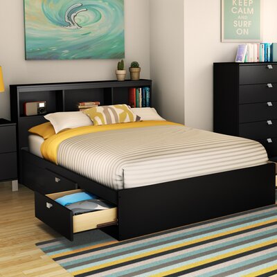 Spark Mate's Platform Bed with Bookcase Headboard