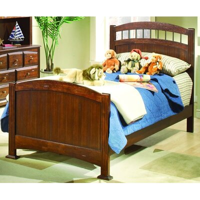 827 Series Twin Bed with Aluminum Rod in Distressed Cherry Size: Full