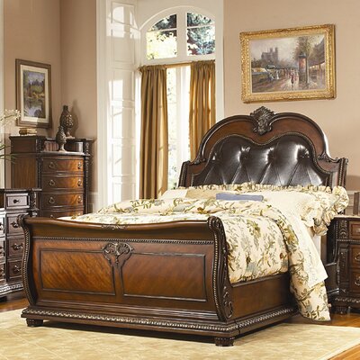 Palace Leather Bed Size: King