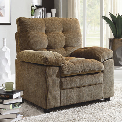 Charley Chenille Chair Color: Brown