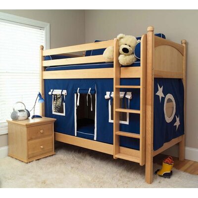 Twin Medium High Bunk Bed with Curtain