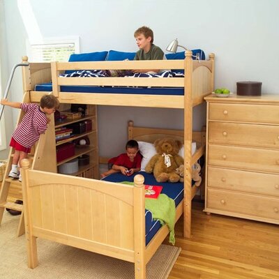 Loft Style Bunk Beds on Twin High Loft Bunk Bed With High Bookcase