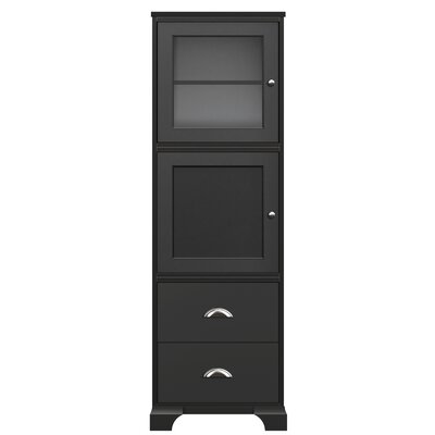 Ty Pennington Lily Personal Storage Cabinet Cabinet Finish: Antique Black, Hardware Finish: Nickel
