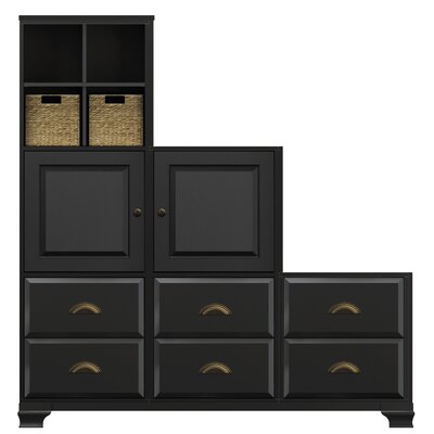 Ty Pennington Zoe Personal Storage Cabinet Cabinet Finish: Antique Black, Hardware Finish: Antique Brass