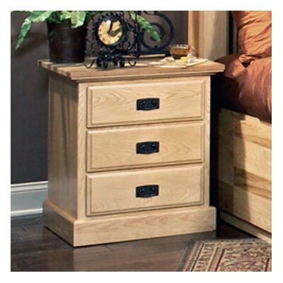 Amish Highlands Nightstand in Natural Hickory