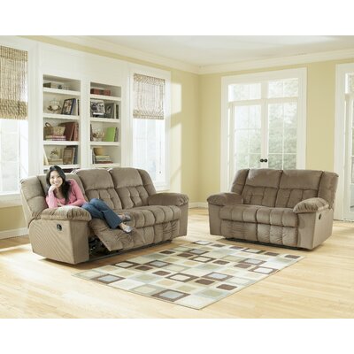 Porter Textured Reclining Loveseat Color: Toffee