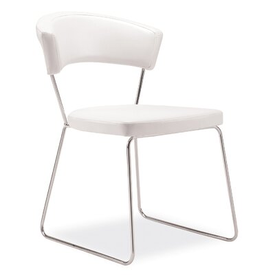 Modloft Delancy Dining Chair, White Finish - Set of 2
