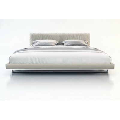 Modloft MD327KGRY LOFT Broome Bed King Dusty Grey Leather